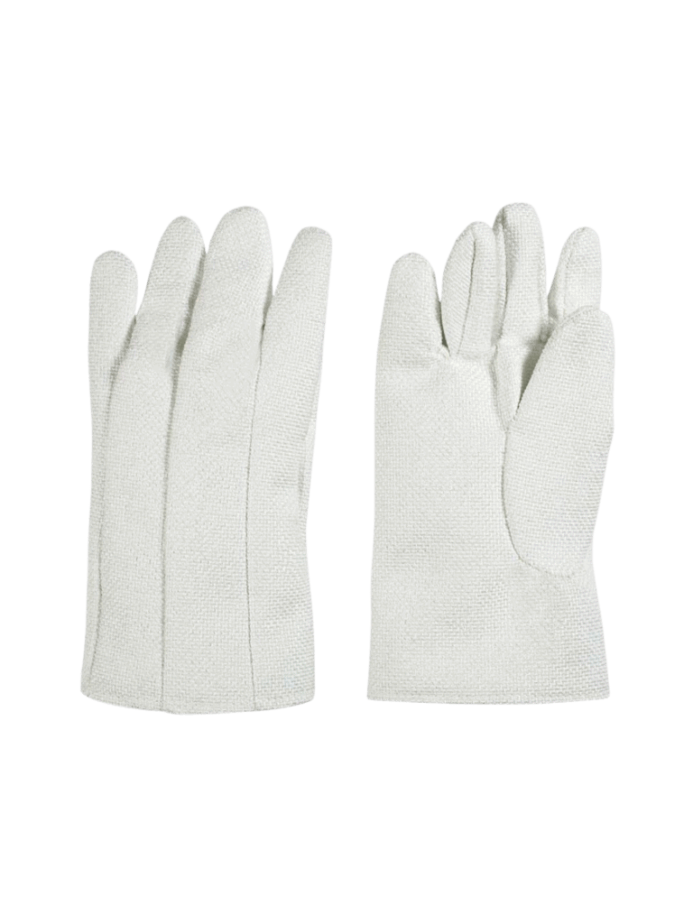 Fiberglass gloves for thermal protection
