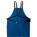 Apron back with leather bib for welding protection