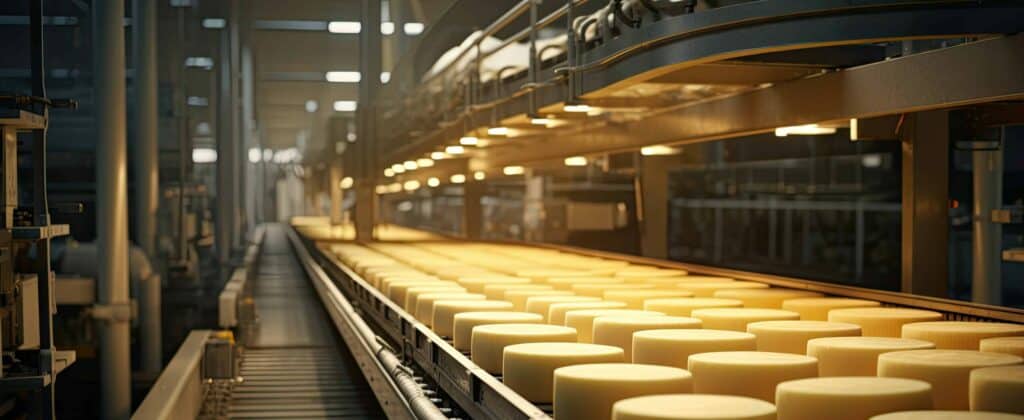 Conveyor in a food factory